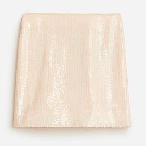 J. Crew Cream Sequin Mini Skirt
